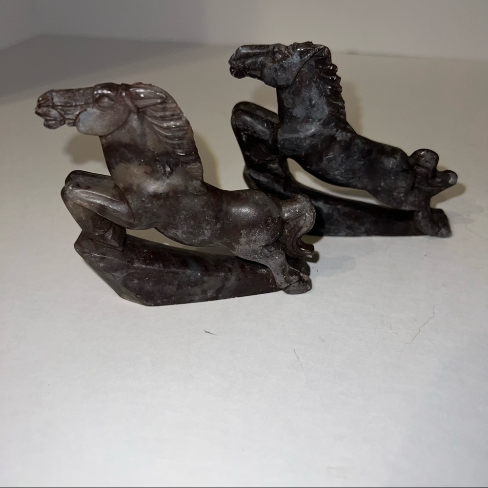 Two Carved Horses